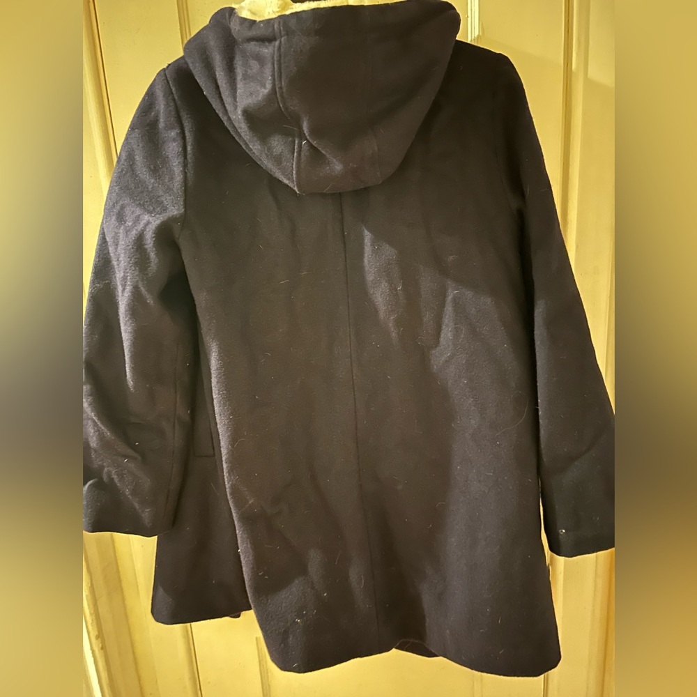 Kimchi & Blue Navy Pea Coat with Floral Embroidery - Picture 7 of 11